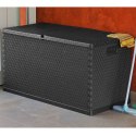 SKRZYNIA OGRODOWA ANTRACYTOWA 120X56X63CM RATTAN PP