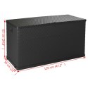 SKRZYNIA OGRODOWA ANTRACYTOWA 120X56X63CM RATTAN PP