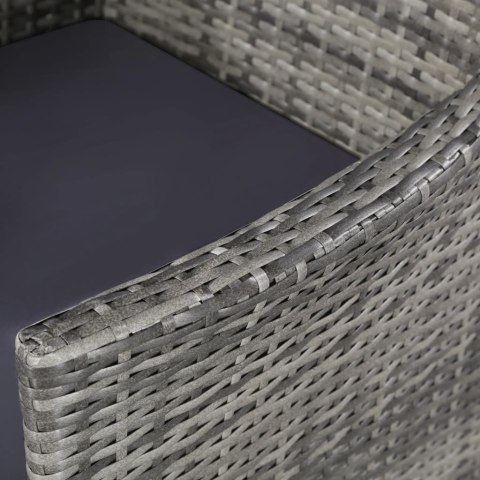 11-CZ. ZESTAW MEBLI OGRODOWYCH Z PODUSZKAMI RATTAN PE SZARY