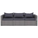 3-CZ. ZESTAW MEBLI DO OGRODU Z PODUSZKAMI RATTAN PE SZARY