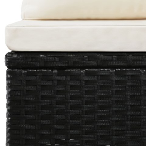 4-CZ. ZESTAW WYPOCZYNKOWY DO OGRODU PODUSZKI RATTAN PE CZARNY