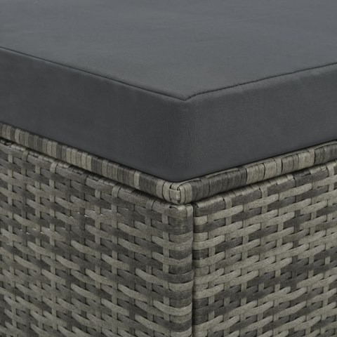 2-CZ. ZESTAW WYPOCZYNKOWY DO OGRODU PODUSZKI RATTAN PE SZARY