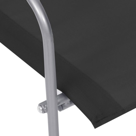 4-CZ. ZESTAW WYPOCZYNKOWY DO OGRODU TKANINA I STAL CZARNY