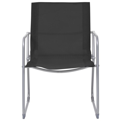 4-CZ. ZESTAW WYPOCZYNKOWY DO OGRODU TKANINA I STAL CZARNY