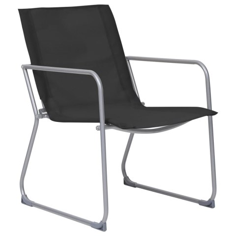 4-CZ. ZESTAW WYPOCZYNKOWY DO OGRODU TKANINA I STAL CZARNY