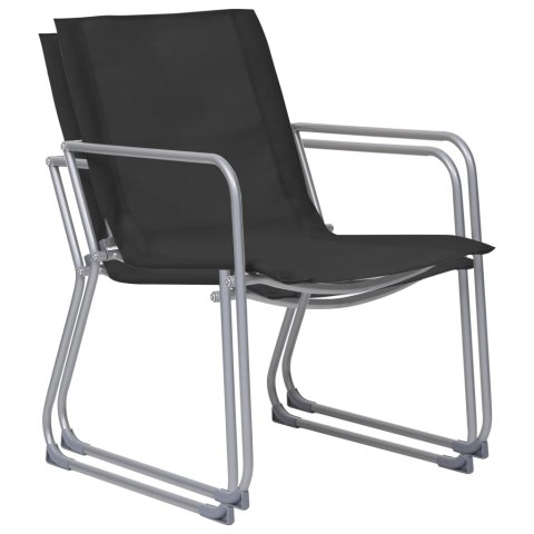 4-CZ. ZESTAW WYPOCZYNKOWY DO OGRODU TKANINA I STAL CZARNY