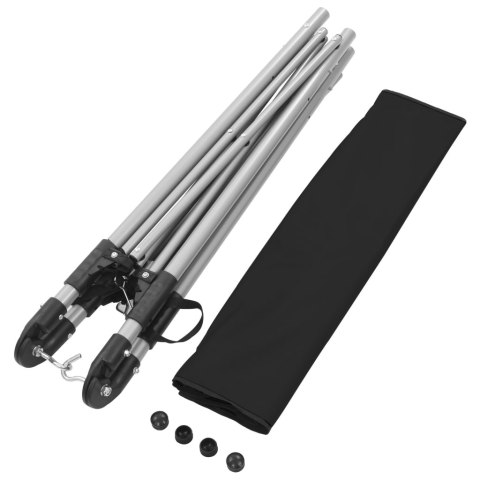 HAMAK ZE SKŁADANYM STOJAKIEM CZARNY