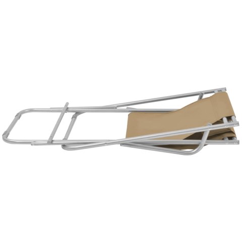 ROZKŁADANE LEŻAKI TARASOWE 2SZT STAL TAUPE