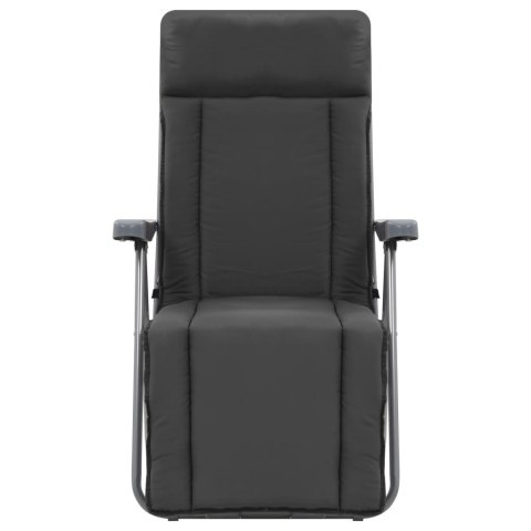 SKŁADANE KRZESŁA OGRODOWE Z PODUSZKAMI 2 SZT. SZARE