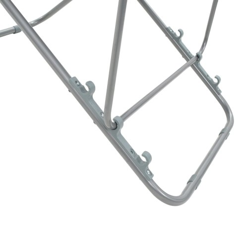 SKŁADANE KRZESŁA PLAŻOWE 2SZT STAL I TKANINA OXFORD BRĄZ