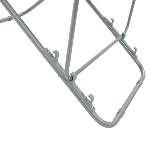 SKŁADANE KRZESŁA PLAŻOWE 2SZT STAL I TKANINA OXFORD SZARE