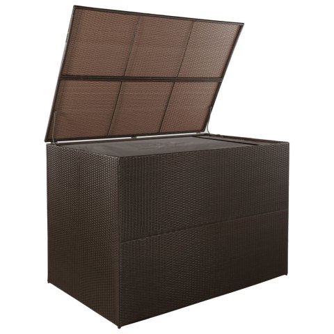 SKRZYNIA OGRODOWA BRĄZOWA 150X100X100CM RATTAN PE