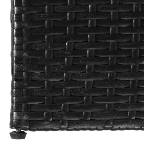 SKRZYNIA OGRODOWA CZARNA 150X100X100CM RATTAN PE