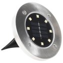 SOLARNE LAMPY GRUNTOWE 8 SZT BIAŁE LED