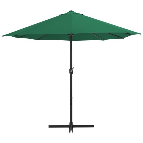 PARASOL OGRODOWY PODWÓJNY NA SŁUPKU ALUMINIOWYM 460X270CM ZIELONY