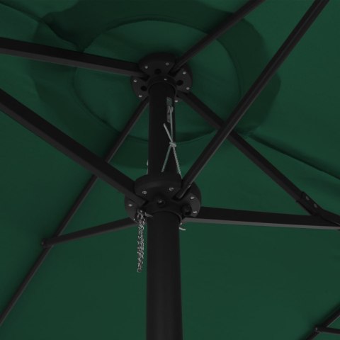 PARASOL OGRODOWY PODWÓJNY NA SŁUPKU ALUMINIOWYM 460X270CM ZIELONY