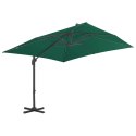 PARASOL WISZĄCY NA ALUMINIOWYM SŁUPKU ZIELONY 300X300CM