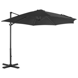 PARASOL WISZĄCY Z ALUMINIOWYM SŁUPKIEM 300CM ANTRACYTOWY