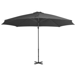 PARASOL WISZĄCY Z ALUMINIOWYM SŁUPKIEM 300CM ANTRACYTOWY