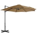 PARASOL WISZĄCY Z ALUMINIOWYM SŁUPKIEM 300CM TAUPE