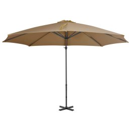 PARASOL WISZĄCY Z ALUMINIOWYM SŁUPKIEM 300CM TAUPE
