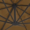 PARASOL WISZĄCY Z ALUMINIOWYM SŁUPKIEM 400X300CM TAUPE
