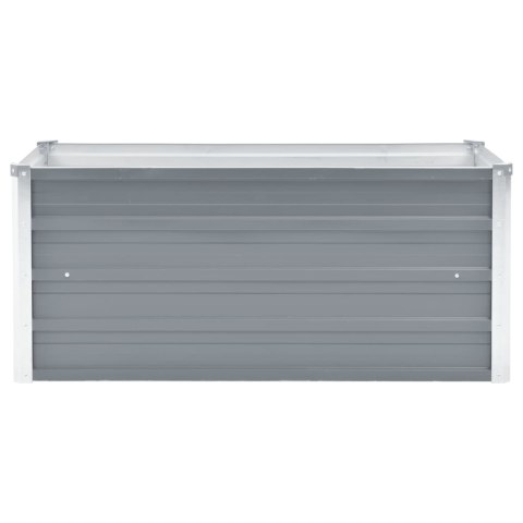 PODWYŻSZONA DONICA Z GALWANIZOWANEJ STALI 100X40X45CMSZARA