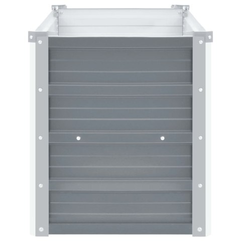 PODWYŻSZONA DONICA Z GALWANIZOWANEJ STALI 100X40X45CMSZARA