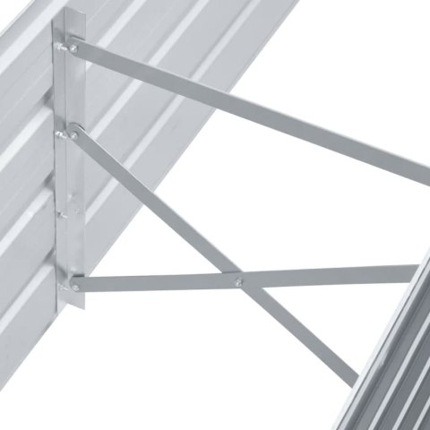 PODWYŻSZONA DONICA Z GALWANIZOWANEJ STALI 160X40X45CMSZARA