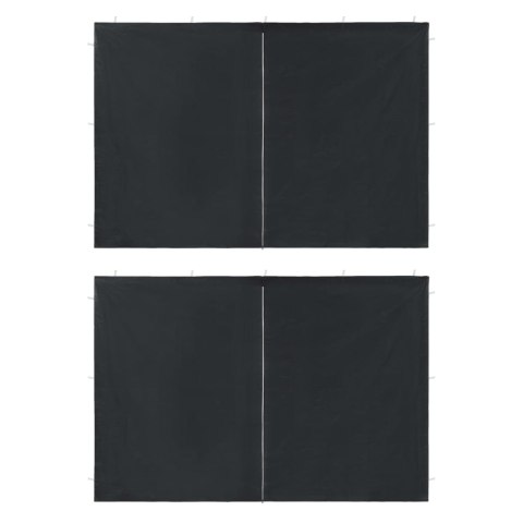 ŚCIANKI BOCZNE DO NAMIOTU 2SZT Z SUWAKIEM PE ANTRACYTOWE