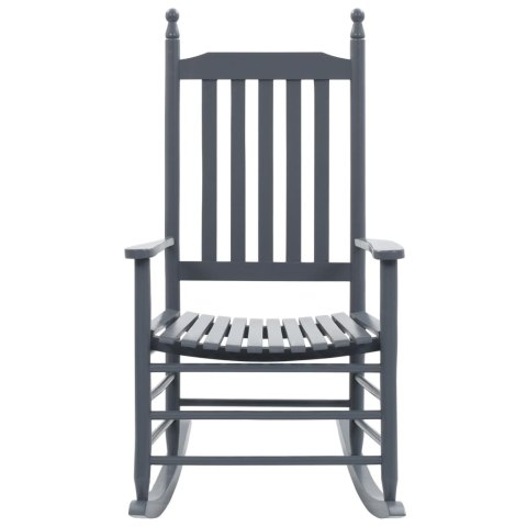 FOTEL BUJANY Z WYGIĘTYM SIEDZISKIEM SZARY DREWNO TOPOLOWE