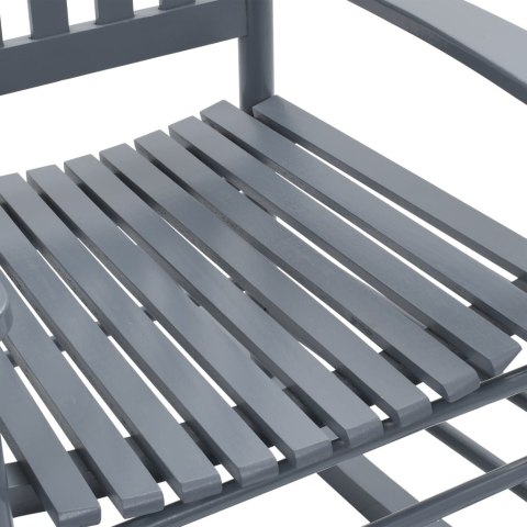 FOTEL BUJANY Z WYGIĘTYM SIEDZISKIEM SZARY DREWNO TOPOLOWE