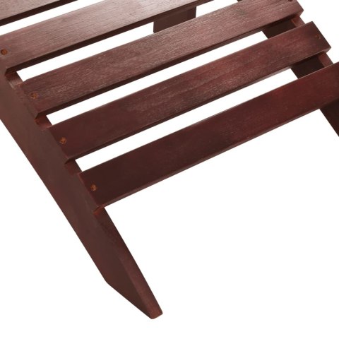 FOTEL OGRODOWY Z PODNÓŻKIEM DREWNIANY BRĄZOWY