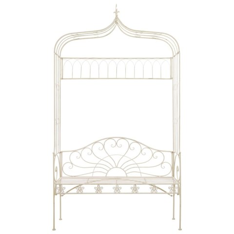 ŁAWKA OGRODOWA 122CM ŻELAZO ANTYCZNA BIEL