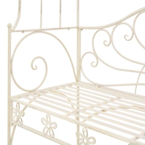 ŁAWKA OGRODOWA 122CM ŻELAZO ANTYCZNA BIEL