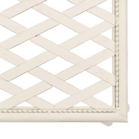 SZEZLONG OGRODOWY 128CM METALOWY ANTYCZNA BIEL