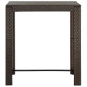 OGRODOWY STOLIK BAROWY BRĄZOWY 100X60,5X110,5CM POLIRATTAN