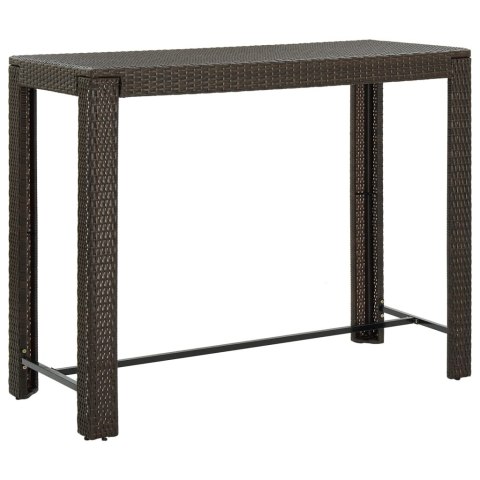 OGRODOWY STOLIK BAROWY BRĄZOWY 140,5X60,5X110,5CM RATTAN PE