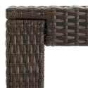 OGRODOWY STOLIK BAROWY BRĄZOWY 140,5X60,5X110,5CM RATTAN PE