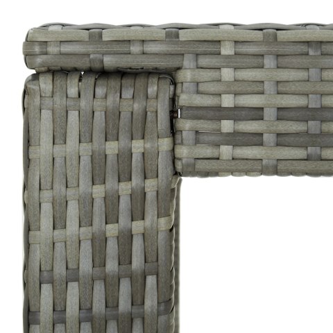 OGRODOWY STOLIK BAROWY SZARY 100X60,5X110,5CM POLIRATTAN