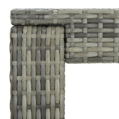 OGRODOWY STOLIK BAROWY SZARY 60,5X60,5X110,5CM POLIRATTAN