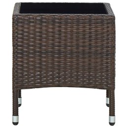 STOLIK OGRODOWY BRĄZOWY 40X40X45CM RATTAN PE