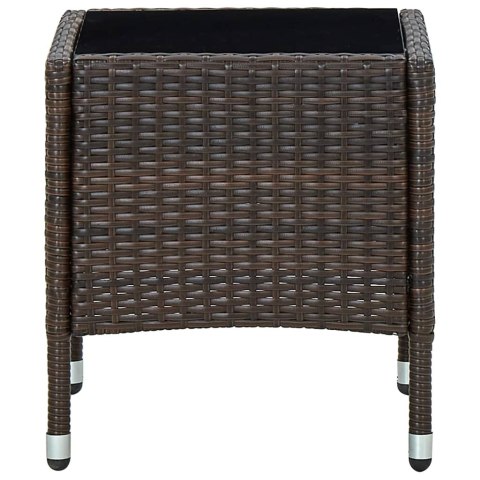 STOLIK OGRODOWY BRĄZOWY 40X40X45CM RATTAN PE