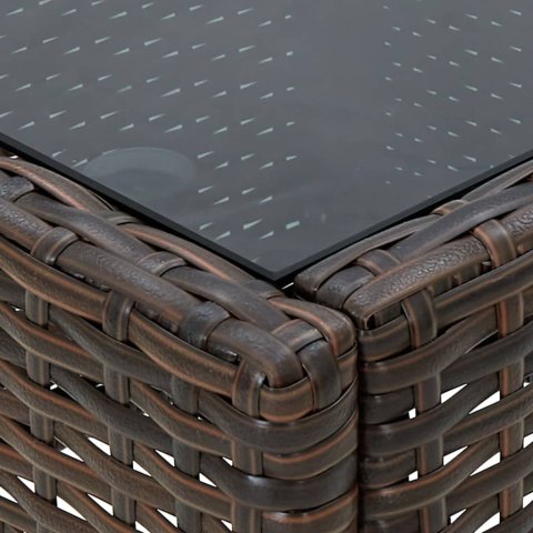STOLIK OGRODOWY BRĄZOWY 40X40X45CM RATTAN PE