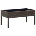 STOLIK OGRODOWY BRĄZOWY 75X40X37CM RATTAN PE