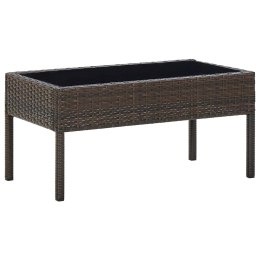 STOLIK OGRODOWY BRĄZOWY 75X40X37CM RATTAN PE