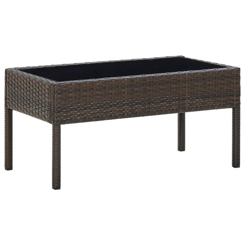 STOLIK OGRODOWY BRĄZOWY 75X40X37CM RATTAN PE