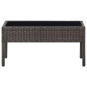 STOLIK OGRODOWY BRĄZOWY 75X40X37CM RATTAN PE