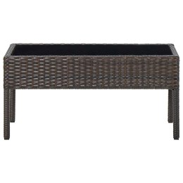 STOLIK OGRODOWY BRĄZOWY 75X40X37CM RATTAN PE