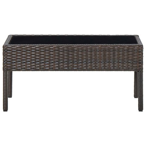 STOLIK OGRODOWY BRĄZOWY 75X40X37CM RATTAN PE